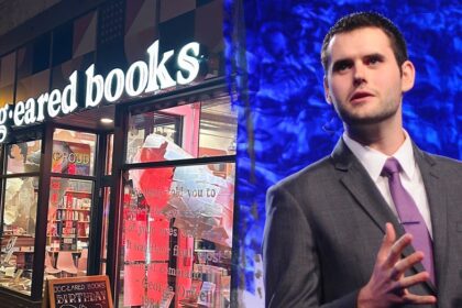 Dem Senate hopeful holds event at bookstore selling 'ABOLISH ICE' merch despite pledge to 'secure the border'
