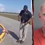 Driver plows through airport gate onto airfield, sneaks onto planes before police takedown, bodycam shows