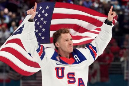 Team USA star Matthew Tkachuk brushes off criticism for visiting Trump