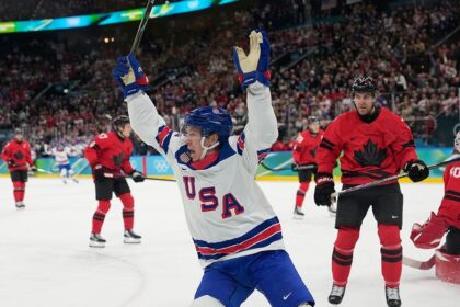 Team USA's Matt Boldy makes incredible goal to put team ahead vs Canada in Olympic gold medal game