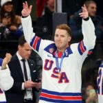 Trump wears US men's hockey star Matthew Tkachuk's gold medal at White House: 'Not giving it back'