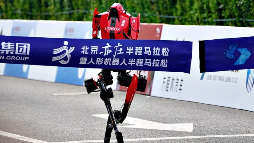 Chinese robot breaks human world record in Beijing half-marathon