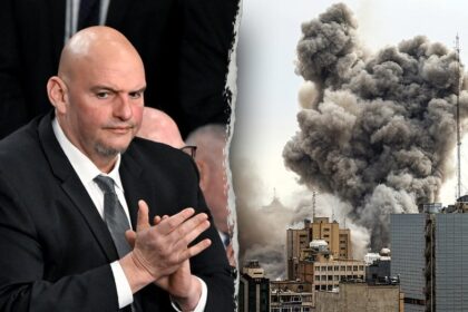 Sen John Fetterman pledges to be 'last man standing' in the Democratic Party in support of Israel