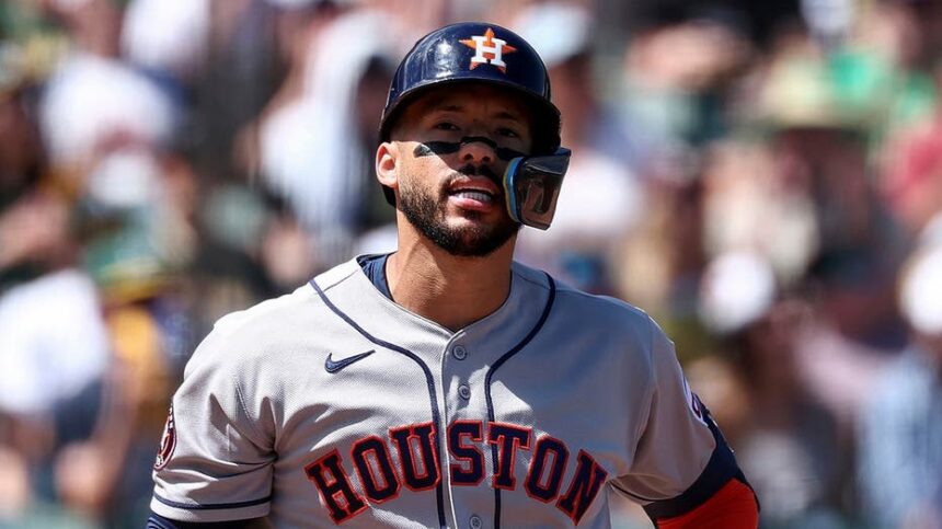 Astros star Carlos Correa out for the season after tearing ankle tendon during batting practice