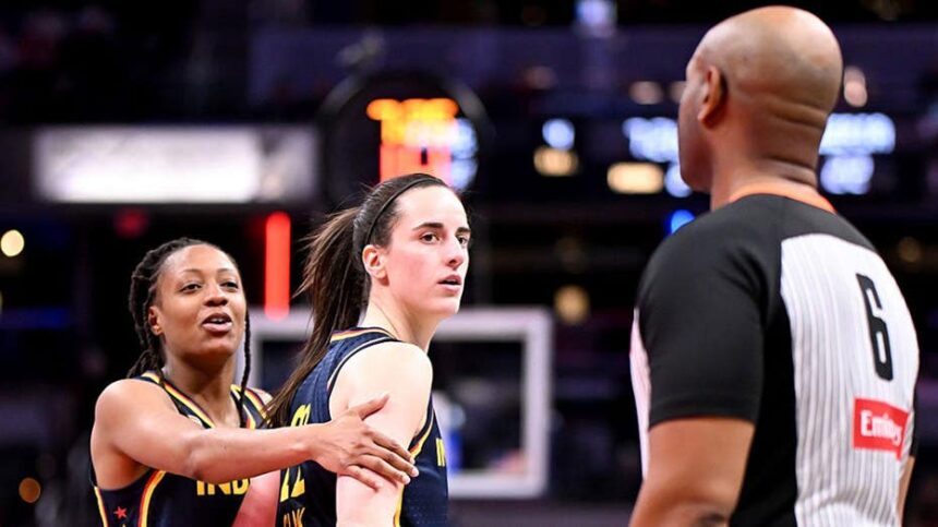 Caitlin Clark gets technical foul after tense interaction with referee in Fever win over Sparks