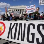 Democrats who rallied at No Kings protests applaud King Charles in Congress