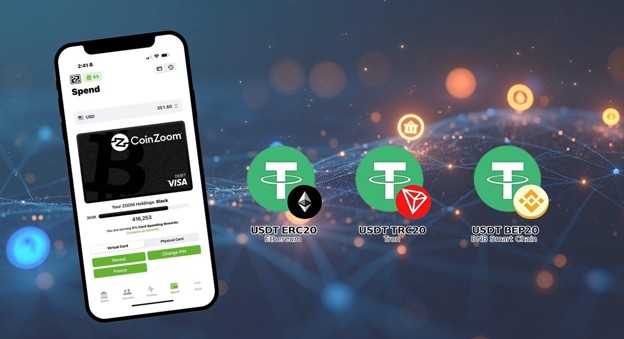 CoinZoom Becomes First U.S.-Regulated Exchange to Support USDT on Ethereum, Tron, and BNB Smart Chain