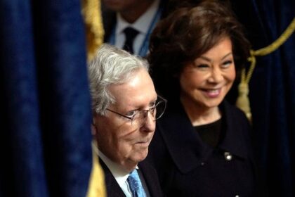 McConnell's wife, Elaine Chao, saw no need for 'immediate return' from China as former GOP leader hospitalized