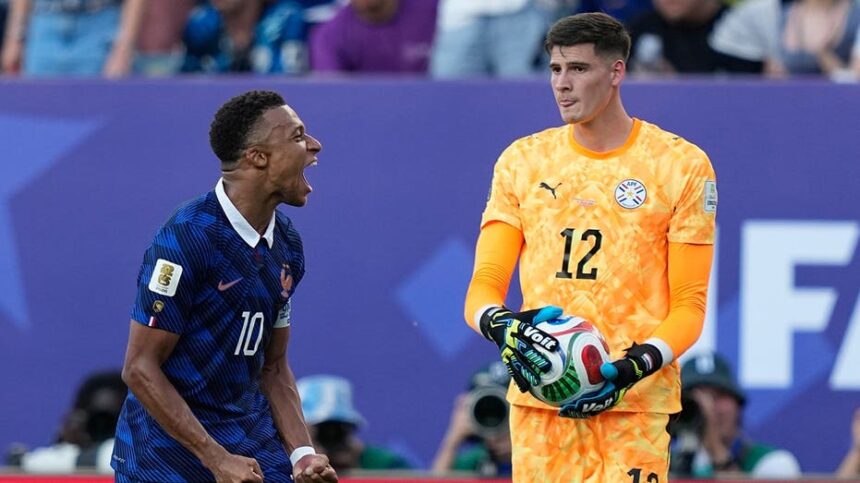 Paraguay goalie tosses ball at France's Kylian MbappÃ© after World Cup showdown
