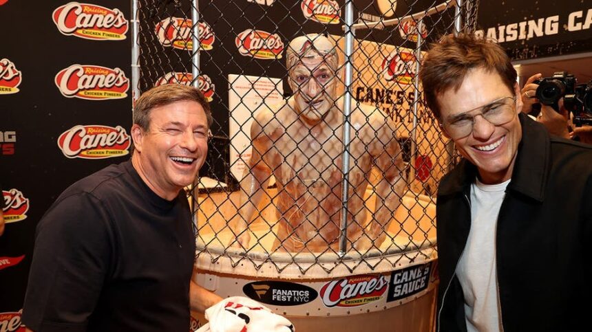 Raising Cane's owner Todd Graves on how viral Tom Brady-Rob Gronkowski dunk tank came to be at Fanatics Fest