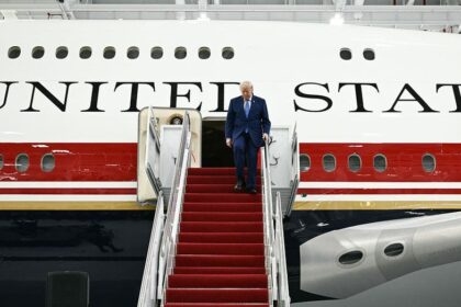 Trump takes inaugural flight aboard new Air Force One ahead of library debut honoring famed outdoorsman