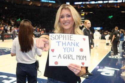 Riley Gaines says Target Center staffer tried to shut down her Sophie Cunningham sign